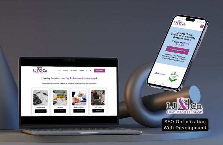 Accountancy Firm SEO Optimized Mobile Friendly Website Web Development Northampton Web Developer